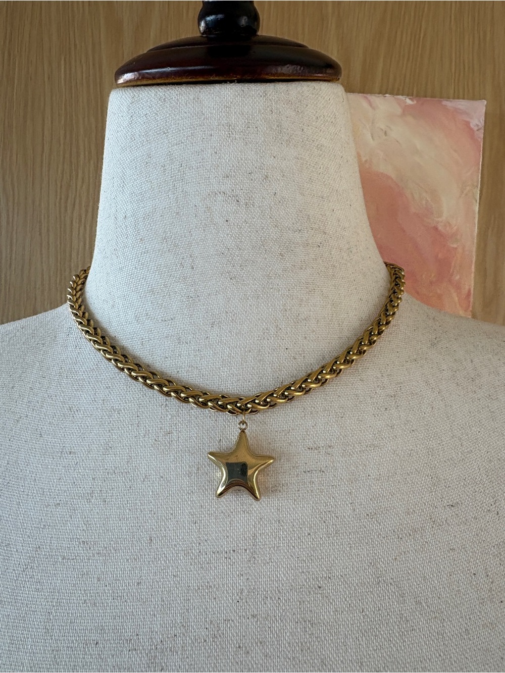 Gold Star Pendant Chain Necklace - Women's Jewelry
